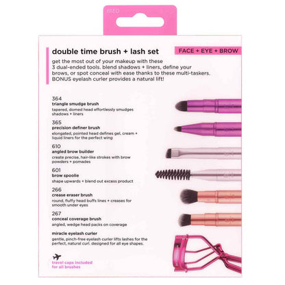 REAL TECHNIQUES DOUBLE TIME BRUSH + LASH SET Nak Health and Beauty