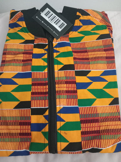Womens Kente Bomber Jacket Large Nak Health and Beauty