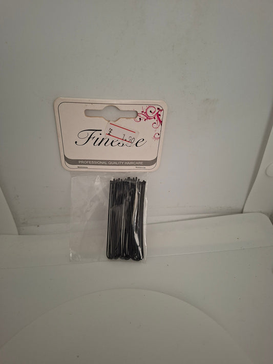 Finesse Straight Hair Pins Black Nak Health and Beauty