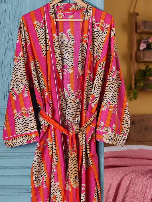 Tiger Stripe Dressing Gown L/XL Nak Health and Beauty