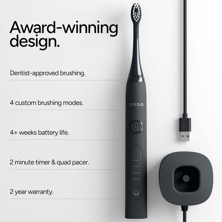 Ordo Sonic+ ELECTRIC TOOTHBRUSH CHARCOAL GREY Nak-Health-&-Beauty-