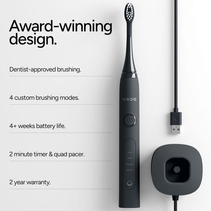 Ordo Sonic+ ELECTRIC TOOTHBRUSH CHARCOAL GREY Nak-Health-&-Beauty-