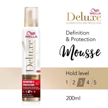 WELLA DELUXE DEFINITON & PRO MOUSSE 200ML Nak Health and Beauty