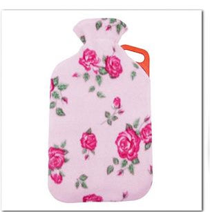 Life Hot water bottle with Handle, Floral cover pink Nak Health and Beauty