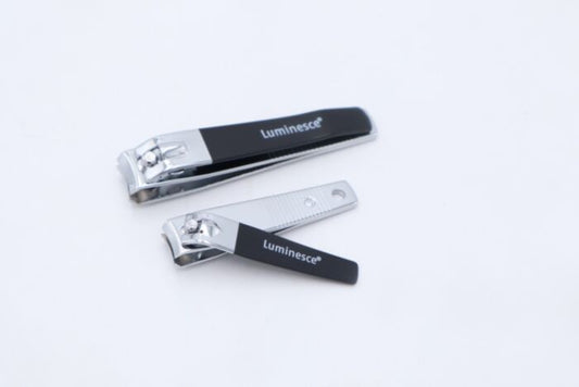 *New* Luminesce Nail Clippers Black Duo Pack Nak Health and Beauty
