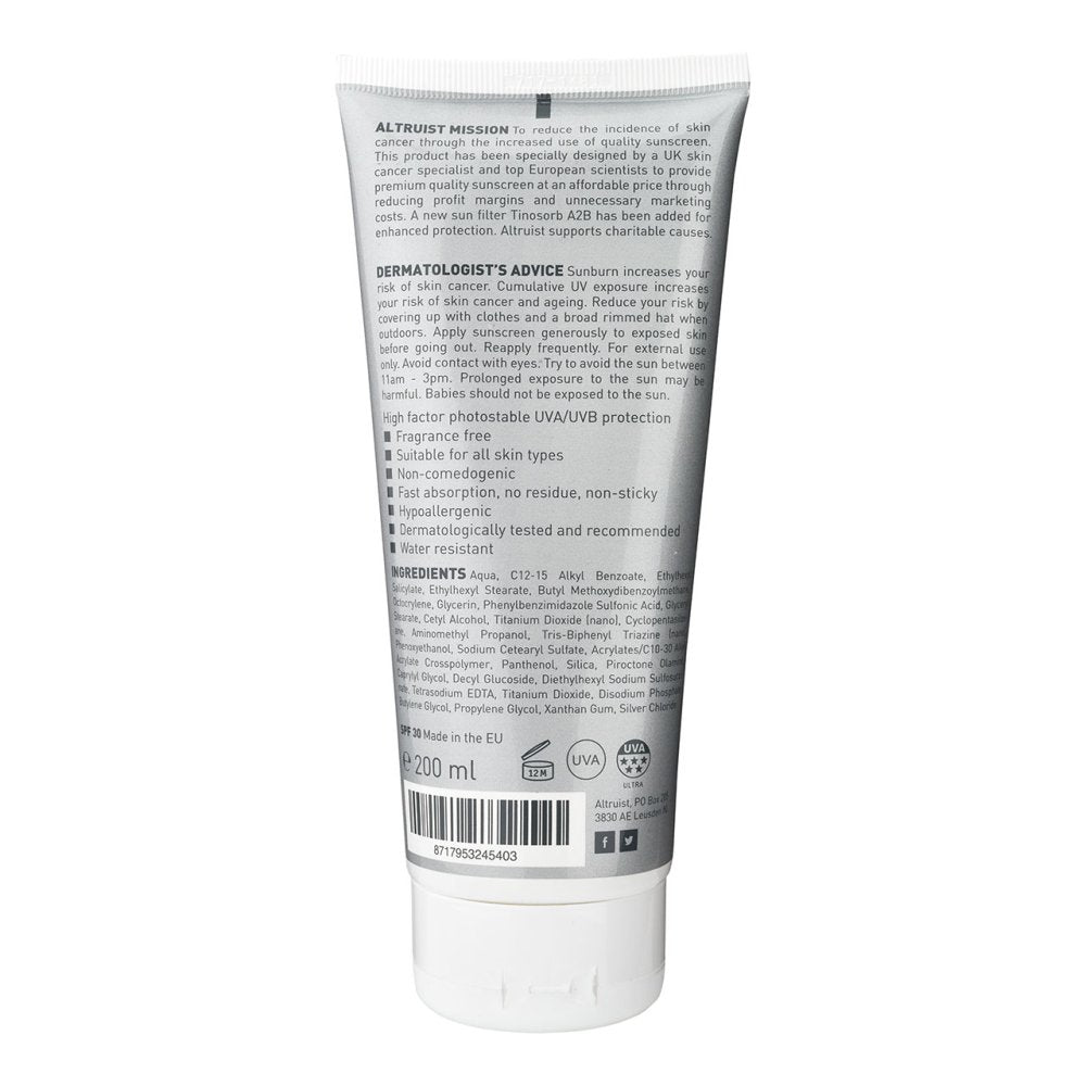 ALTRUIST SPF30 CREAM 200ml Nak Health and Beauty
