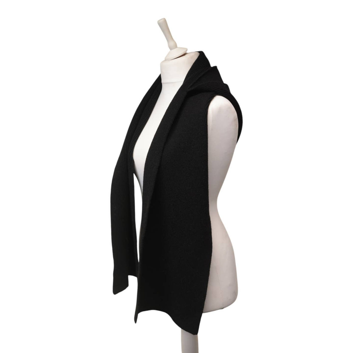 Jess & Lou Black Rib Knit Hooded Scarf KS103 Nak Health and Beauty