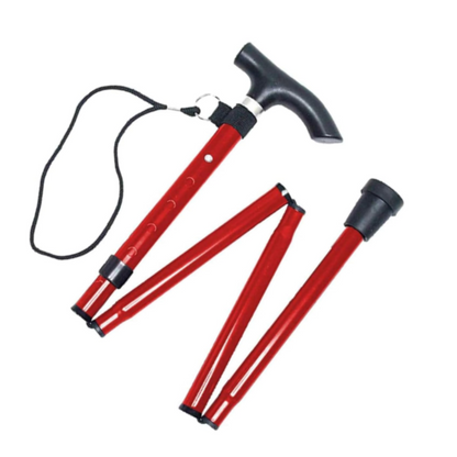 Life Healthcare Walking Stick Folding/Adjustable - Red Nak Health and Beauty