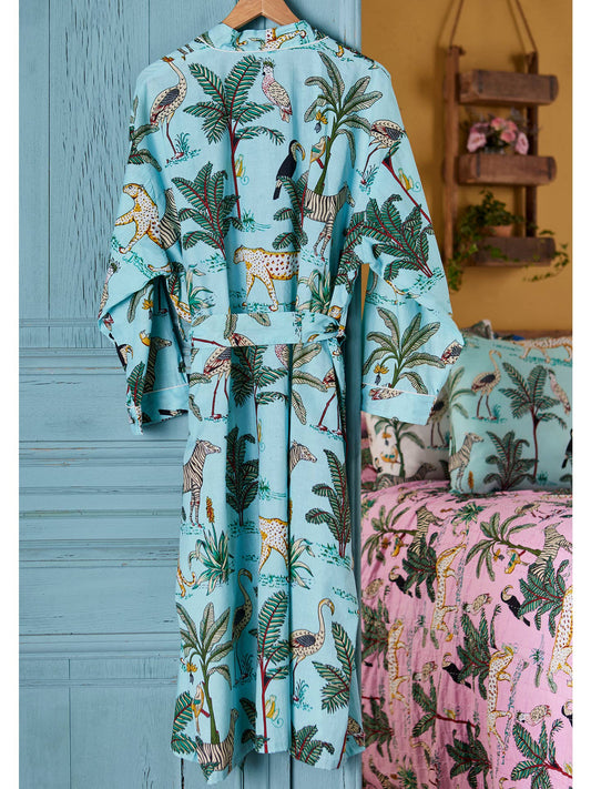 Jungle Print Dressing Gown - Jade S/M Nak Health and Beauty