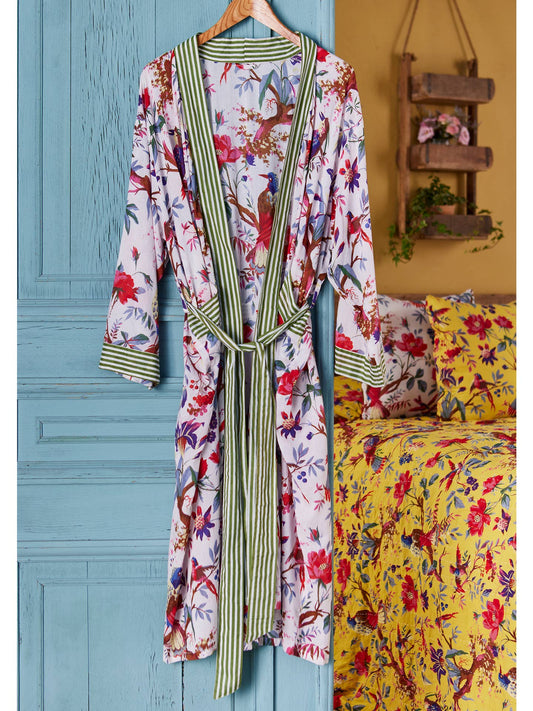 Bird of Paradise Dressing Gown - White S/M Nak Health and Beauty