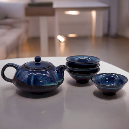 Herbal Blues Teapot Set - Pot & Four Cups Nak Health and Beauty