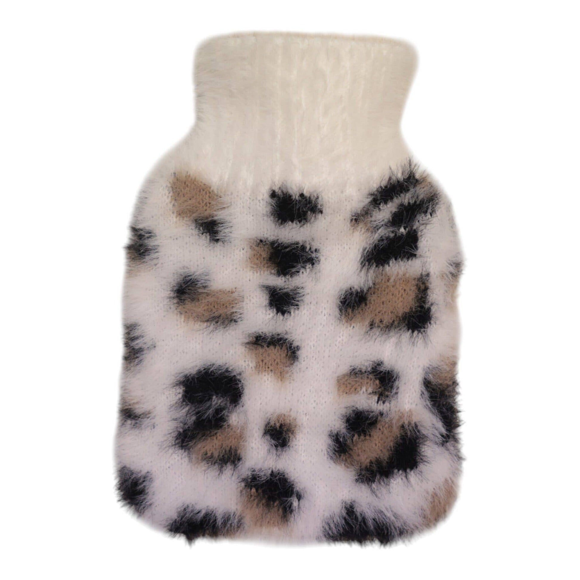 Cream Animal Print Mini Hot Water Bottle CC131 Nak Health and Beauty
