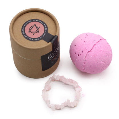 Rose Quartz Gem Bracelet Bath Bomb Nak Health and Beauty