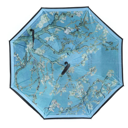 Almond Blossom Upside Down Umbrella in Aqua Blue F978 Nak Health and Beauty
