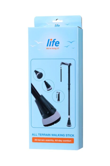*New* Life All Terrain Ergonomic Grip Walking Stick Nak Health and Beauty