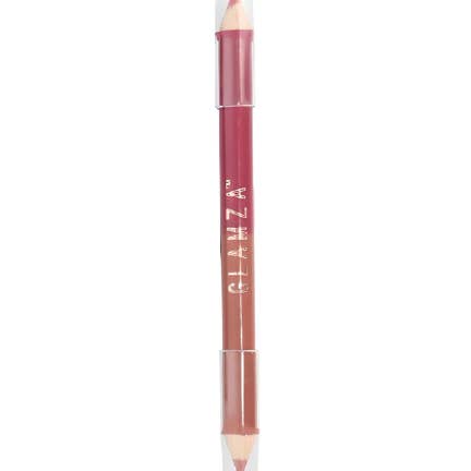 Glamza Two-Colour Dual-Sided Lip Pencil - Berry Kiss and Spiced Nude – Define & Enhance Your Lips Nak Health and Beauty