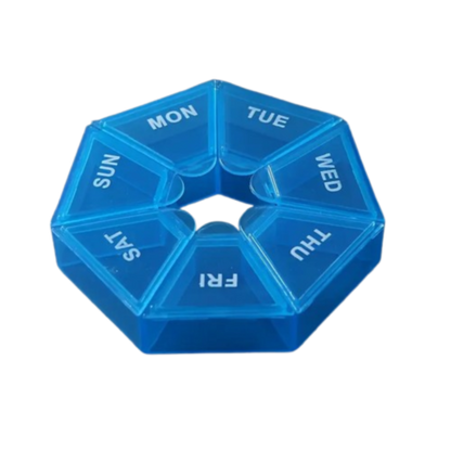 Life Seven Day Circular Pill Box Red or Blue Nak Health and Beauty