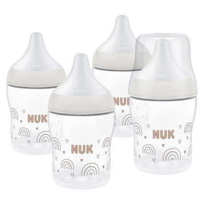 NUK PERFECT MATCH BOTTLE SET 4PK 150ML 0M+ Nak Health and Beauty
