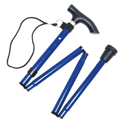 Life Healthcare Walking Stick Folding/Adjustable - Blue Nak Health and Beauty