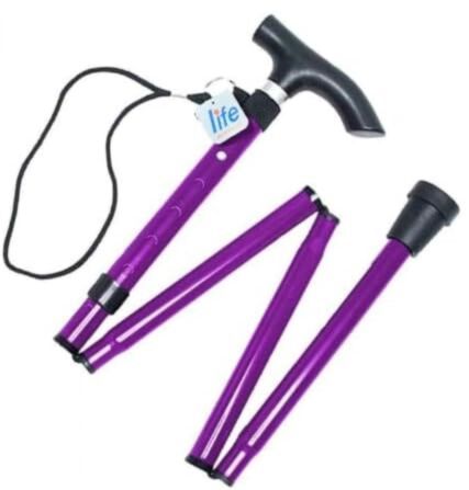 Life Healthcare Walking Stick Folding/Adjustable- Purple Nak Health and Beauty