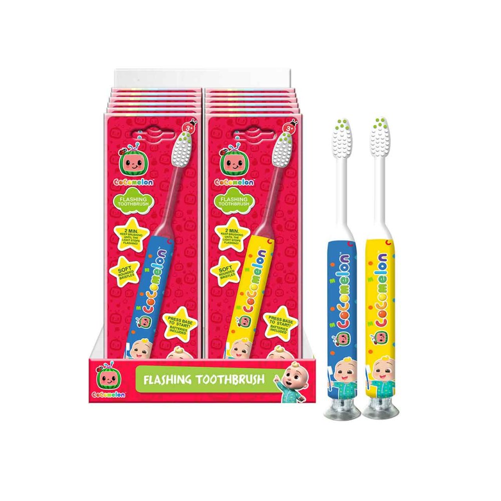 COCOMELON FLASHING TOOTHBRUSH blue or yellow Nak Health and Beauty
