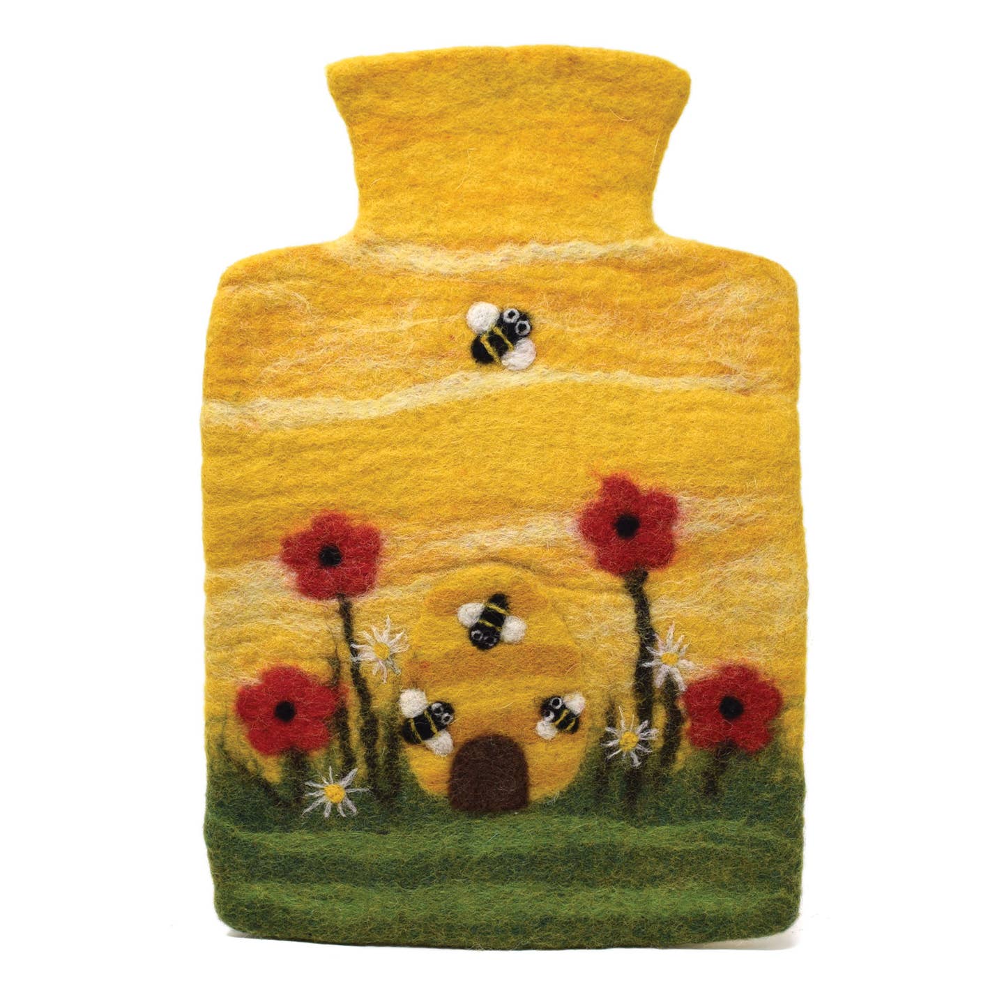Bees Felt Hot Water Bottles - Fair Trade Nak Health and Beauty