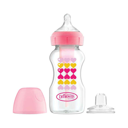 OPTIONS + BOTTLE TO SIPPY 270ML PINK Nak Health and Beauty