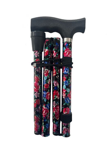 Life Healthcare Walking - Black Floral 33-37 Inches **BEST-SELLER**
