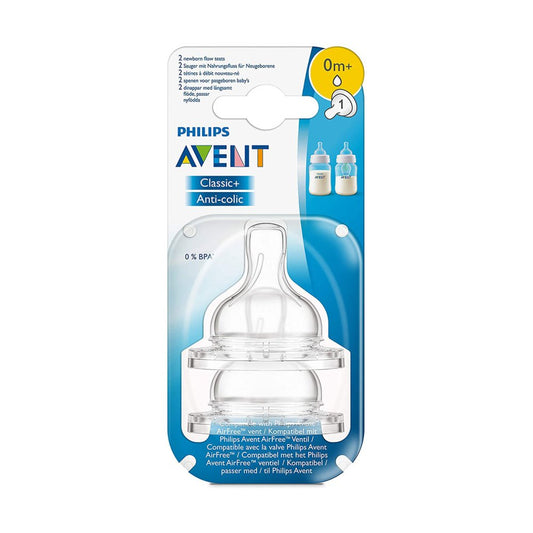 AVENT ANTI-COLIC TEAT 0M+ 1 HOLE Nak Health and Beauty