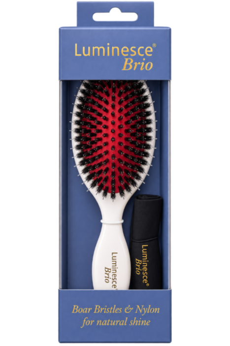 Luminesce Brio Boar Bristles & Nylon Brush White Nak Health and Beauty