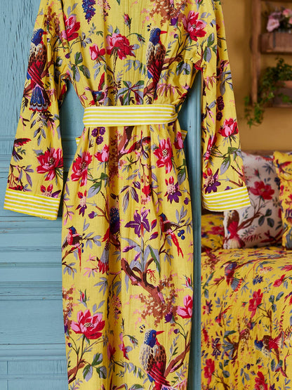 Bird of Paradise Dressing Gown - Yellow Small/Medium Nak Health and Beauty