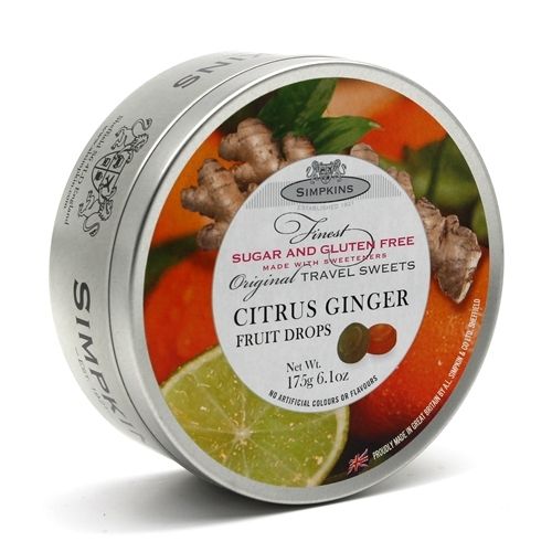 6x Simpkins Sugar Free- Citrus Ginger Fruit Drops