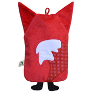Children's eco-hot water bottle 0.8 l with cover "Frau Fuchs" red