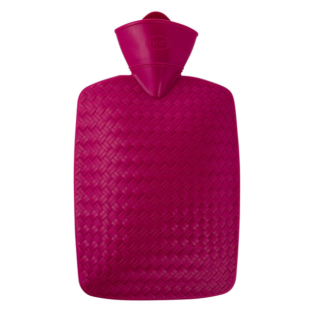Classic hot-water bottle 1.8 litre braided raspberry