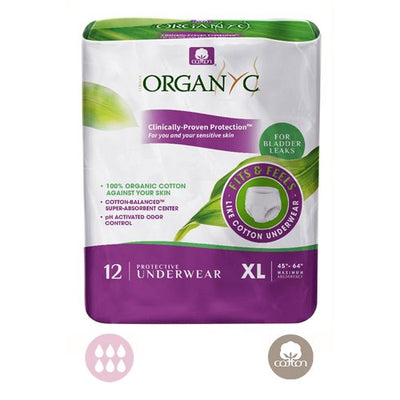 Organyc Protective Underwear - Extra Large For Bladder Leaks
