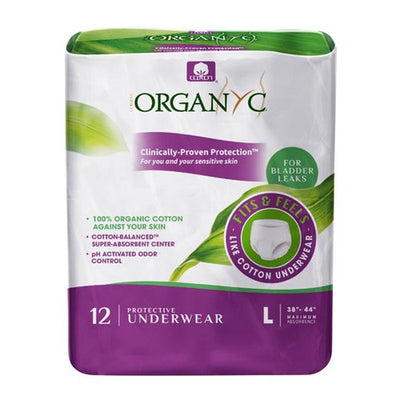 Organyc Protective Underwear - Large For Bladder Leaks