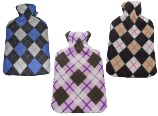 Life 2 litre Hot Water Bottle & Cover - Tartan Fleece