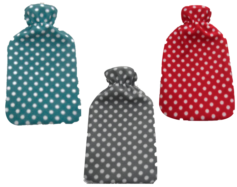 Life 2 litre Hot Water Bottle & Cover - Spotty Cover