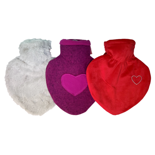 Hearts Cover 1L Hot  Water  Bottle with cover