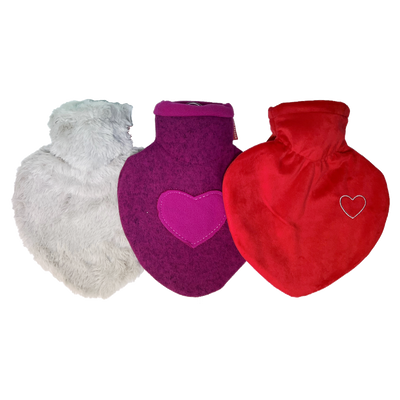 Hearts Cover 1L Hot  Water  Bottle with cover