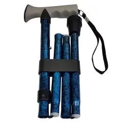 Life Healthcare Blue Folding & Adjustable  Gel Grip  Walking Stick **BEST-SELLER** Nak-Health-&-Beauty-